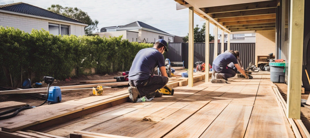 Professional Houston deck contractors building a durable custom backyard deck